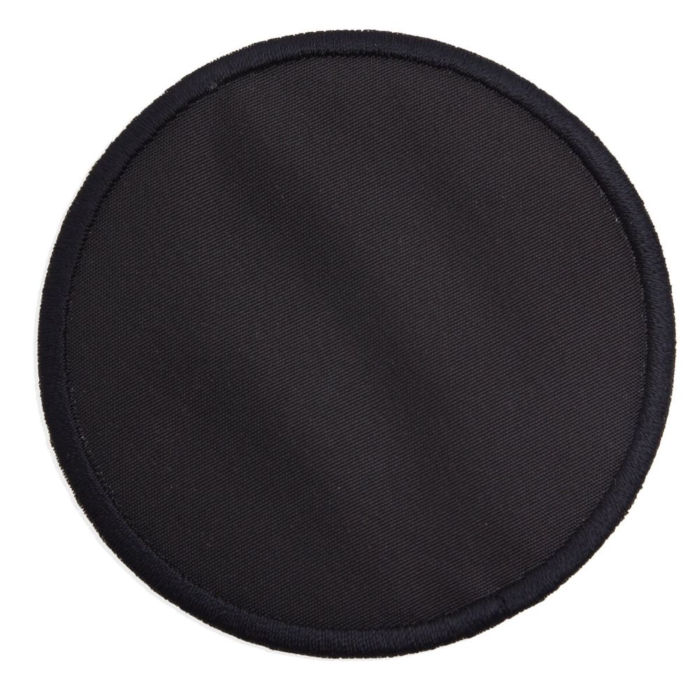 Термоаппликация Круг, черный, 73х73мм 50х50мм 10 шт, 011