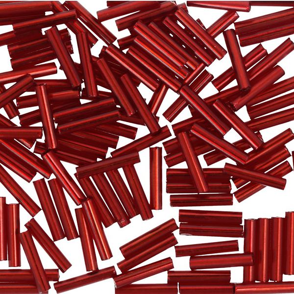 Бисер Toho Bugle 4 (9 мм), 25 г (5х5 г), 0025D гранатовый