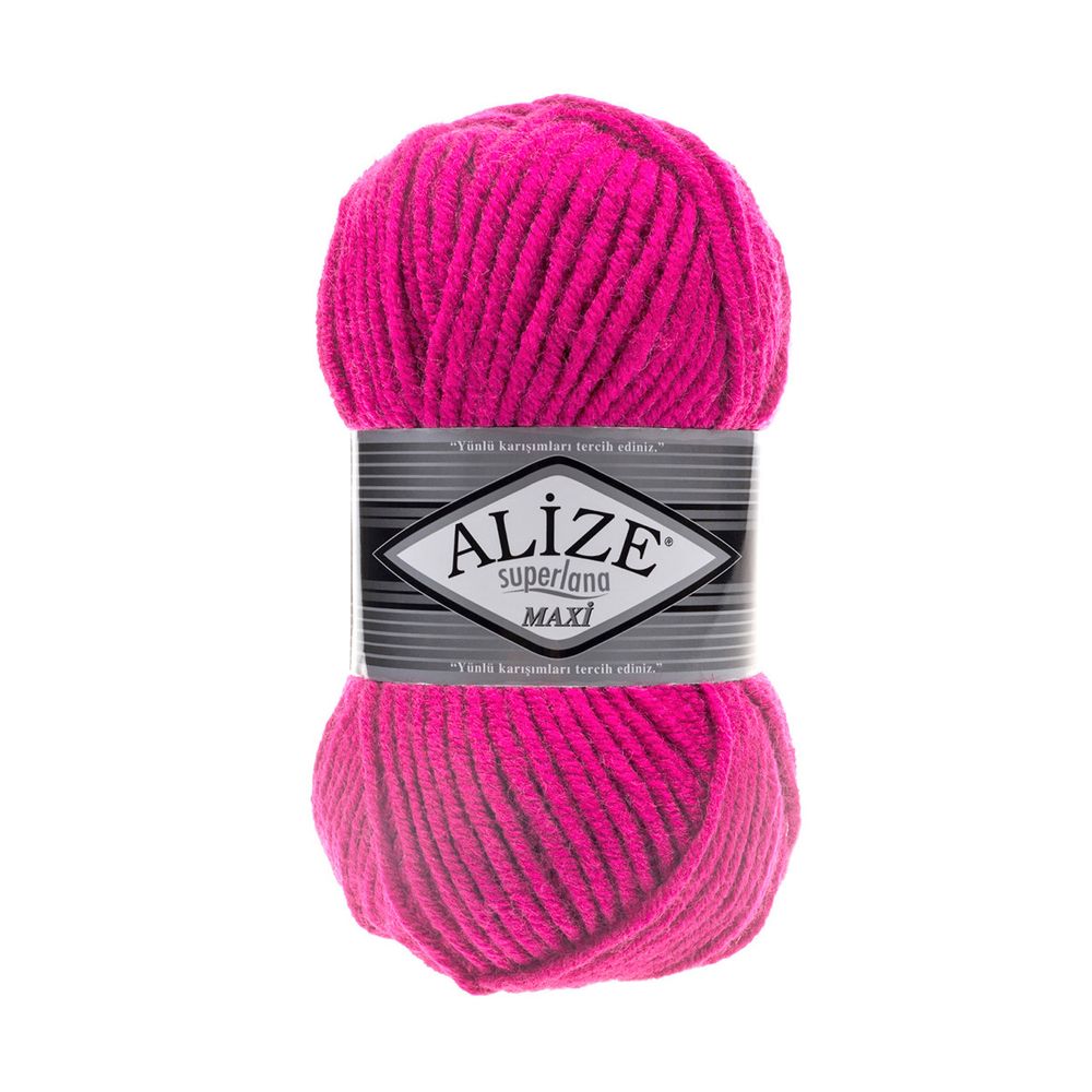 Пряжа Alize (Ализе) Superlana Maxi / уп.5 мот. по 100 г, 100 м, 149 фуксия, 364131-141