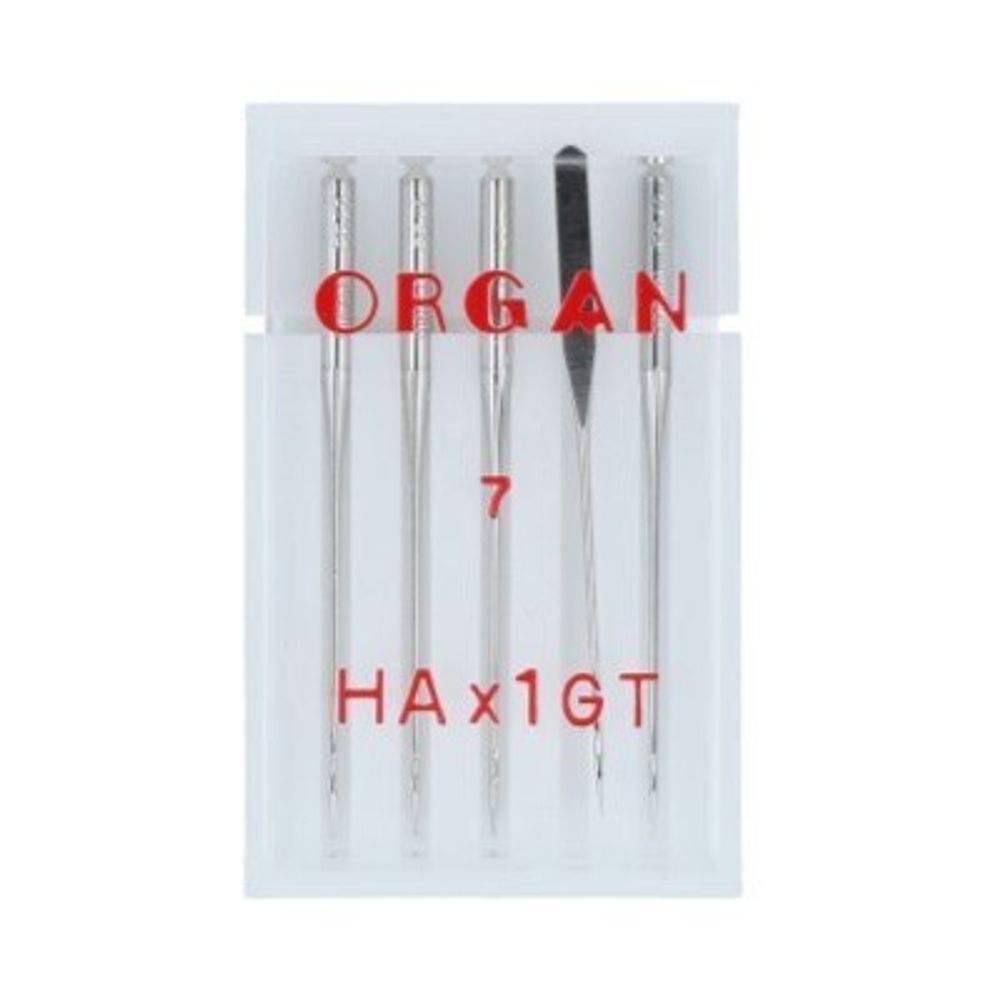 Иглы для швейных машин для шелка 130/705 H, №55, 5 игл, в пенале 5138055 55, ORGAN