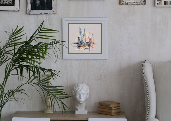 Набор для вышивания нитками Panna, Бухта Чарлстона, 20,5х18,5 см