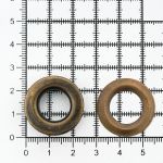 Люверсы металл ⌀13.0 мм (внутр.), h7 мм (внутр.), №28, металл, New Star, антик, уп≈100 шт