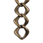 Цепь пластик 10 см, размер звена 34х34 мм, латунь