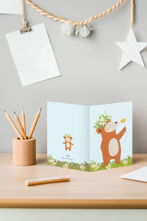 Кристальная (алмазная) мозаика Фрея ALVO-517, открытка, Дарю ромашку, 13.5х20 см