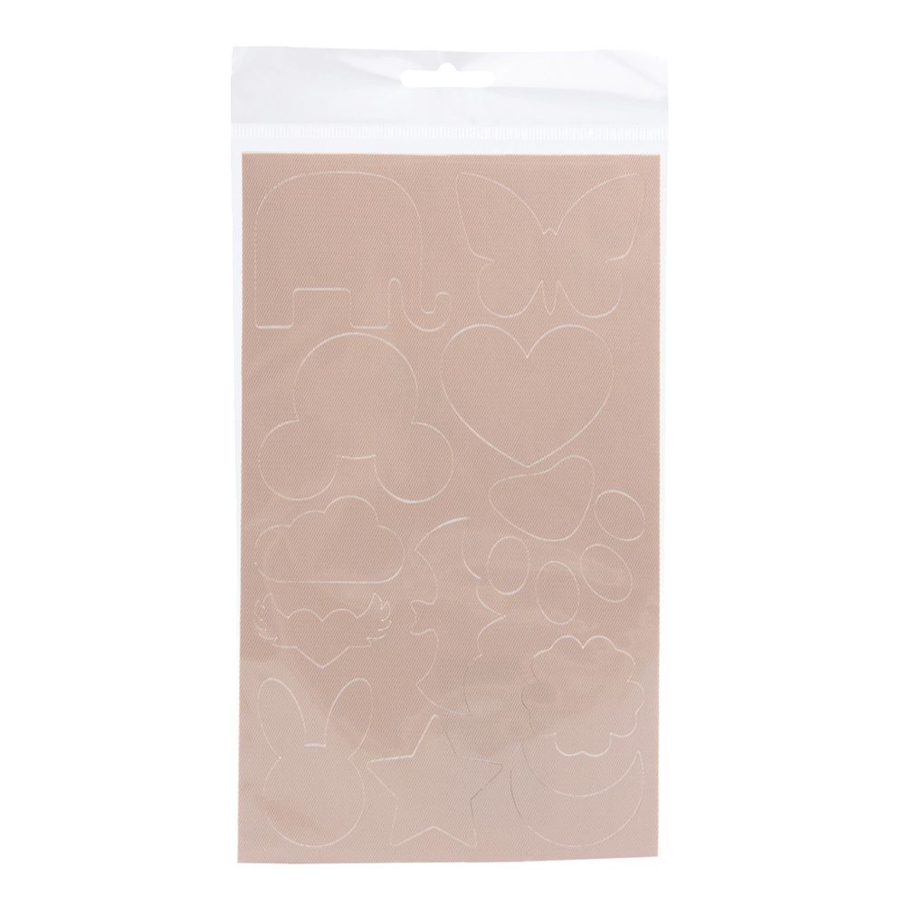 Набор заплаток самоклеящихся фигурных, ткань, 145x245мм (бежевый (beige)), AC05