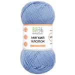 Пряжа Вязь Мягкий хлопок / уп.6 мот. по 50 г, 170 м, 677 синий