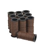 Швейные нитки (набор) обувные капрон 375Т 20м цв.коричневый А, уп. 10 катушек