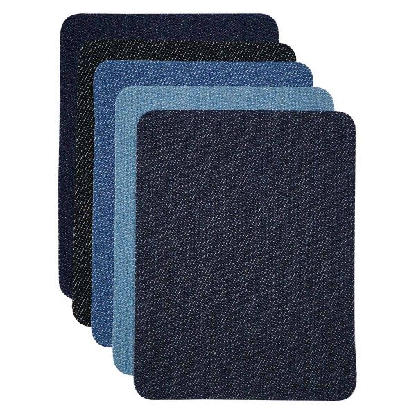 Набор джинсовых термозаплаток Прямоугольник, 5 шт (9,5х12,5см) Hobby&Pro