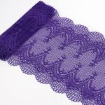 Кружево бельевое эластичное 230 мм / 10 м, 8037, цв.F170 фиолетовый, Kruzhevo