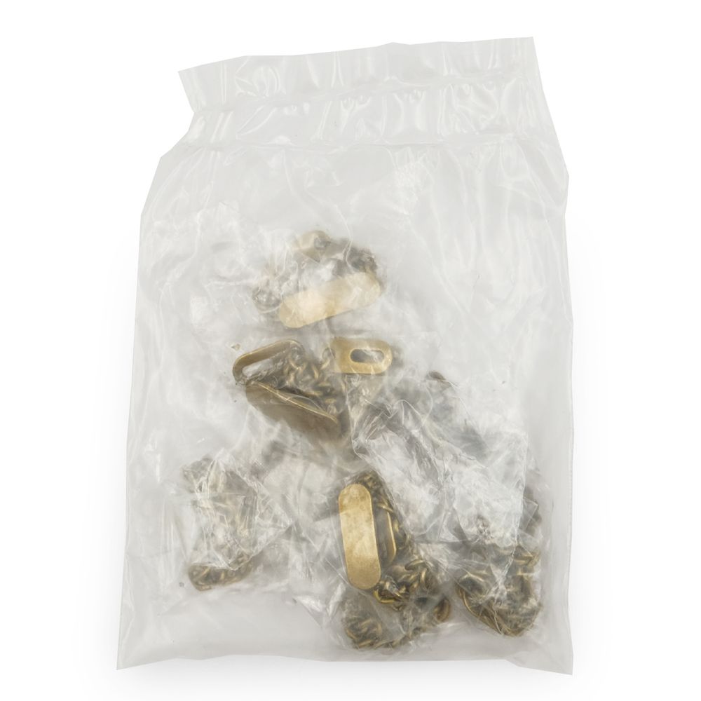 Вешалка-цепочка для одежды 102х8 мм, металл, бронза, 10 шт, ГНУ360