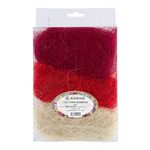 Сизалевое волокно 30 г,±3 г, 03 белый/красный/бордовый, Blumentag BMG-30 MIX