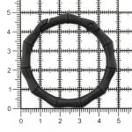 Карабин металл кольцо ⌀38 мм, декоративный, черный матовый, MB_2231, 6 шт