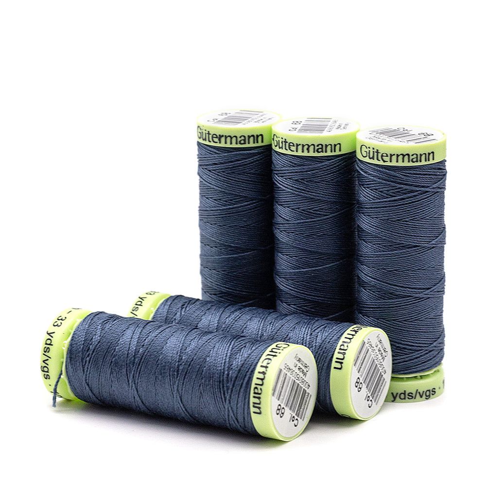 Нитки отделочные Gutermann Top Stitch, 30м, 068 серо-синий, 5 катушек