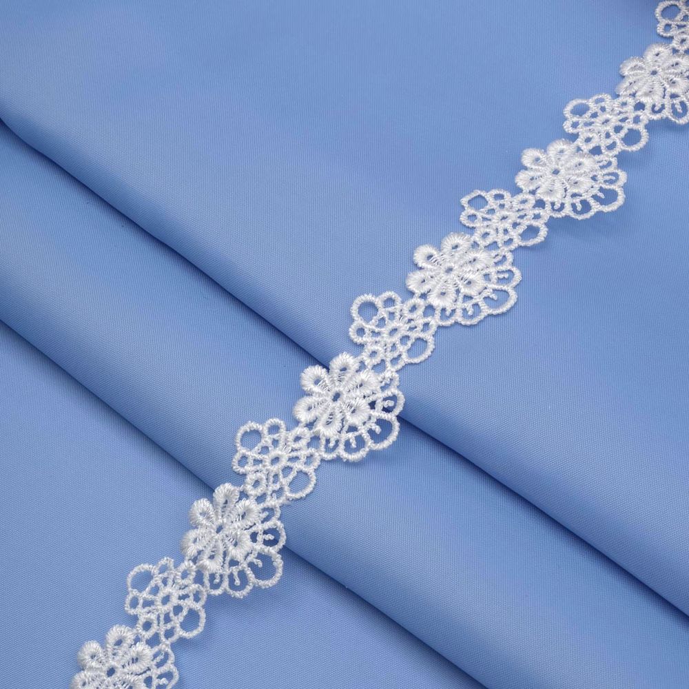 Кружево гипюр (плетёное) 30 мм / 13.7 метров, белый, 3AR1419