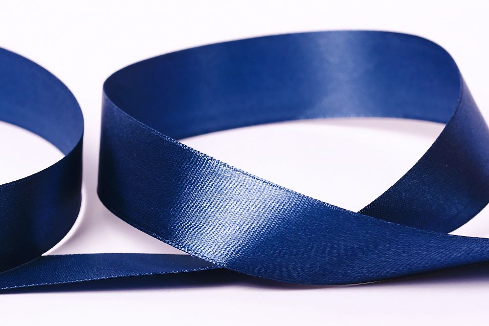 Лента атласная 1-сторонняя 25.0 мм / 33±2 метра, 095 синий, Gamma