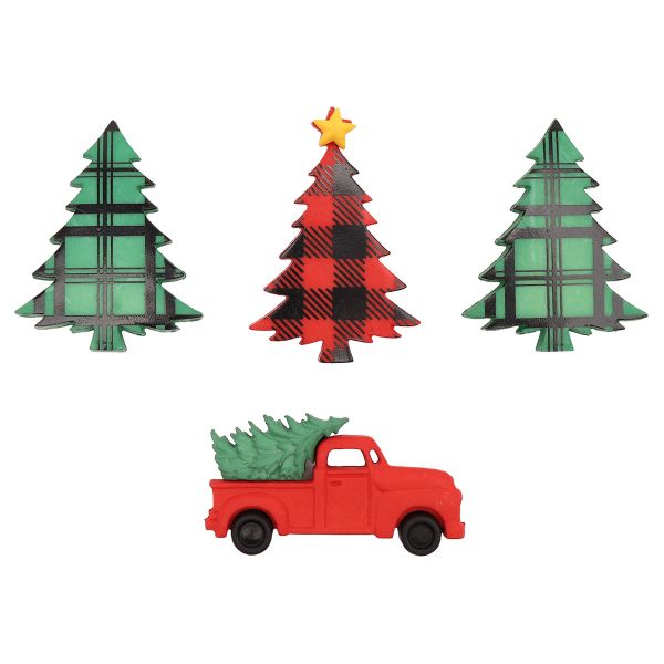 Украшения пуговицы декоративные фигурки Домой на праздники пластик, 4 штук, Dress It Up