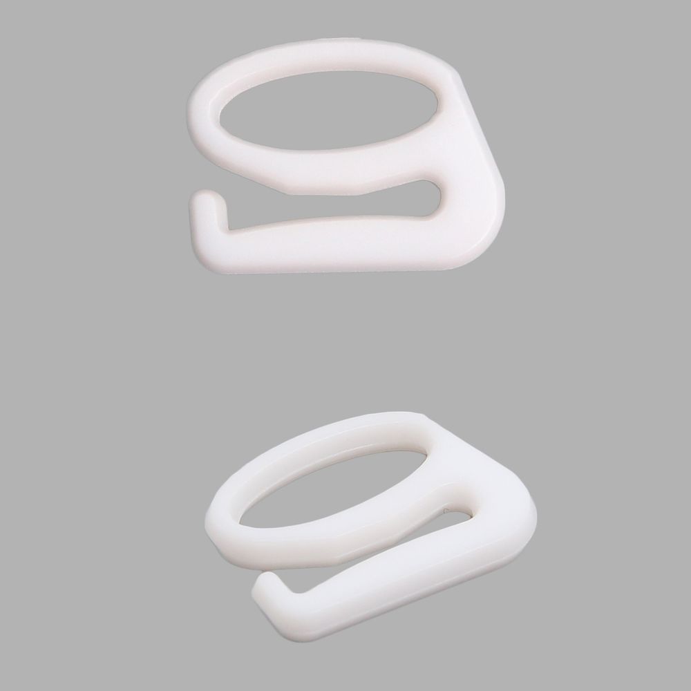 Крючки для бюстгальтера пластик 10.0 мм, C571 молочный, 100 шт