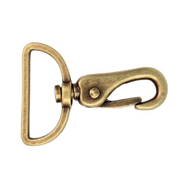 Карабин металл 38.0 мм (63х45 мм), латунь мет, 4 шт