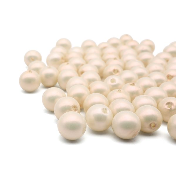 Бусины пластик (жемчуг) ⌀8 мм, АВ, 25гр Astra&Craft, цв. 15 белый