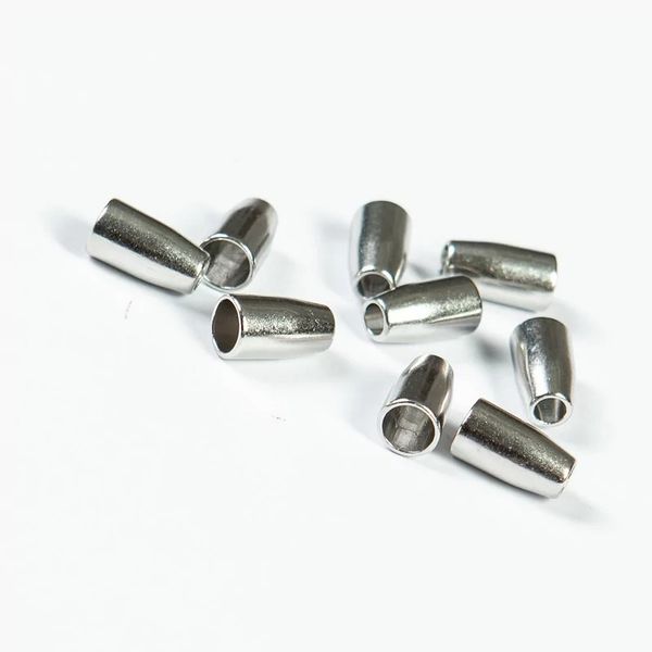 Наконечник для шнура металл колокол ⌀3,5/6,5 мм, 14х8 мм, мет. цв.никель, 20 шт