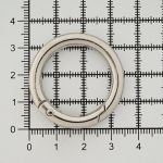 Карабин металл кольцо 25.0 мм (35х35 мм), никель, 10 шт