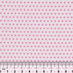Ткань для пэчворка Peppy Бабушкин сундучок, отрез 50х55 см, 140 г/м², БС-05 кр.горох белый/яр.розовый, Peppy