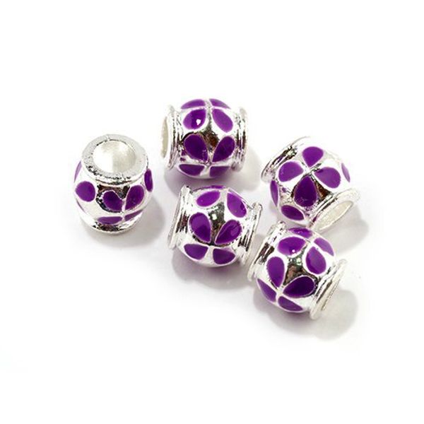 Бусины металл с эмалью 10х10 мм, №6 in ⌀5 мм, 10 шт, Tesoro