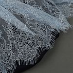 Кружево шантильи (реснички) диз. A88 шир.170мм цв.F183 голубой, 3 метра, Kruzhevo