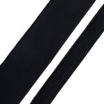 Воротник трикотажный с манжетами (комплект): воротник 7х40 см, 2 подвяза на рукава 3х40 см, 100% полиэстер, черный, CL-054