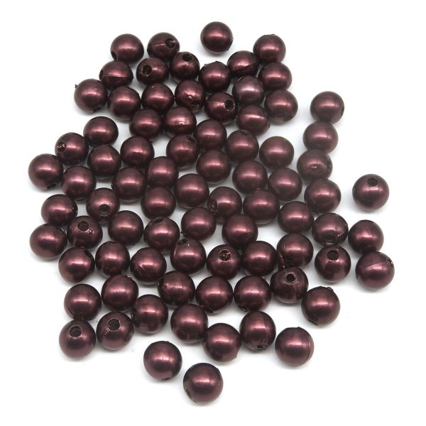 Бусины пластик (жемчуг) ⌀10 мм, 25 г, Astra&Craft, B33 коричневый