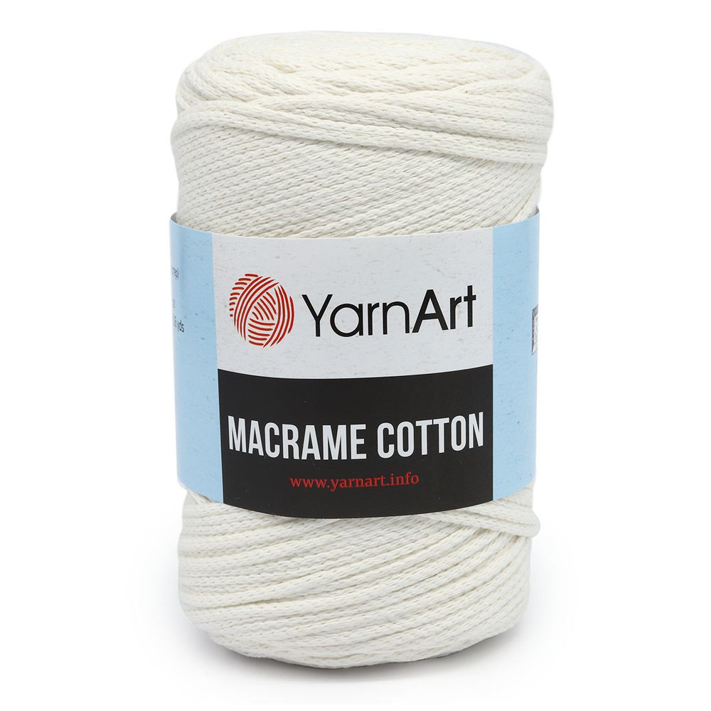 Пряжа YarnArt (ЯрнАрт) Macrame Cotton / уп.4 мот. по 250 г, 225м, 752 жемчужный