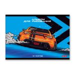 Альбом для рисования 100 г/м², A4 29х20.5 см, 12 л. на скобе, 10 шт, 000688 Гонки, Светоч 12АЛСК4_1_3_9