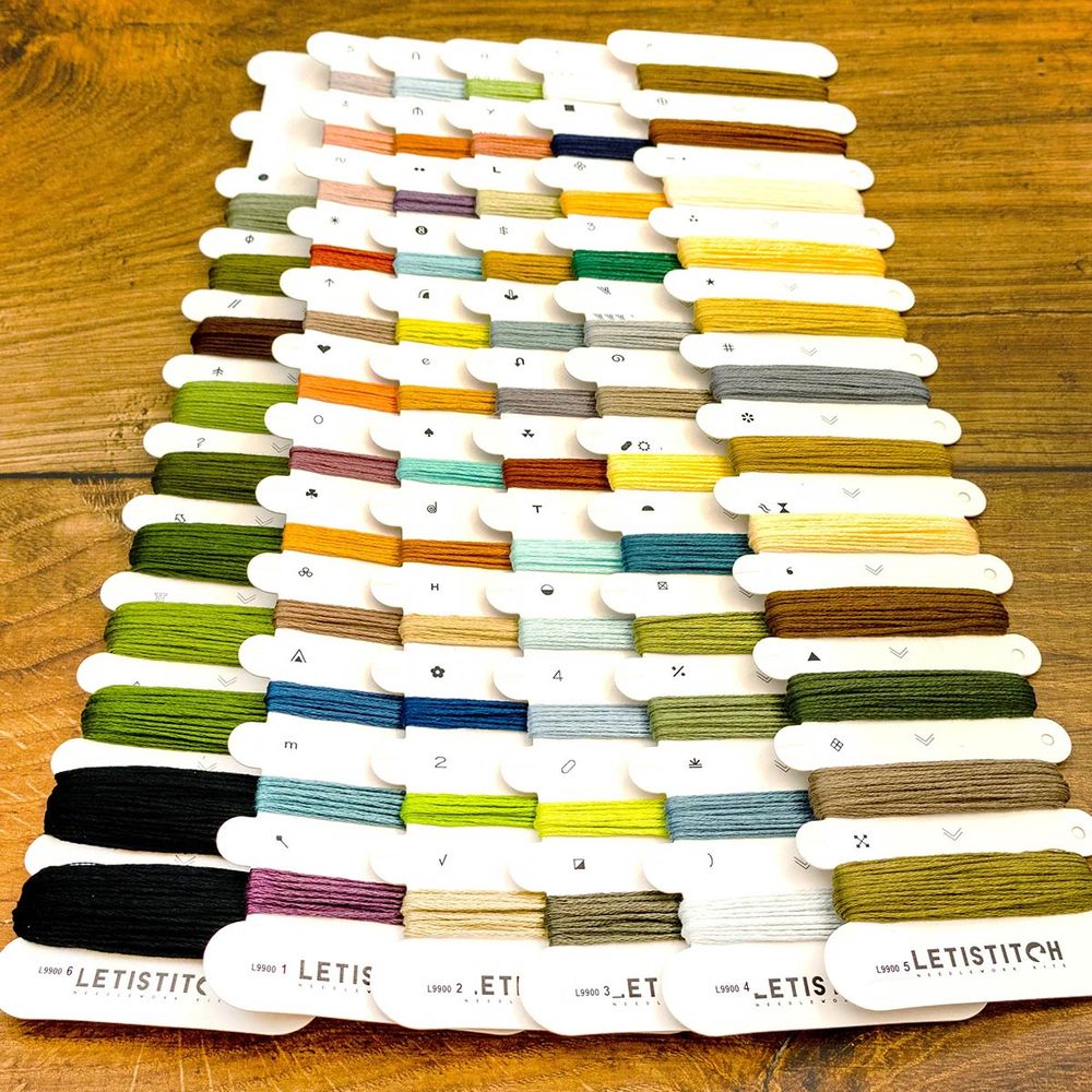 Набор для вышивания нитками LetiStitch L9900, Отдых у водопада 40х27см