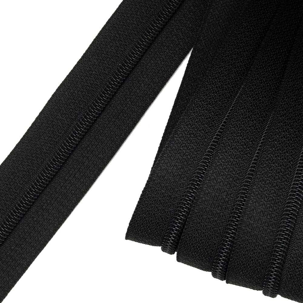 Молния рулонная спираль (витая) Т3 (3 мм) / 5 метров, 8 г/м, черный