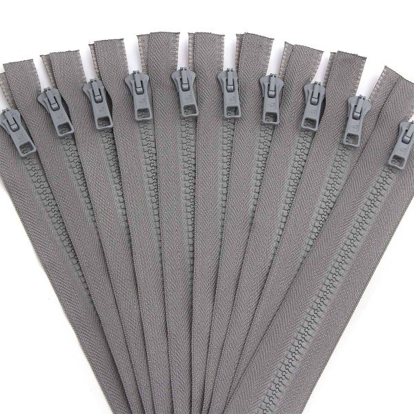 Молния трактор Arta Т6 (6 мм) 1 зам., н/раз., 18 см, цв. 074 серый, уп.10 шт