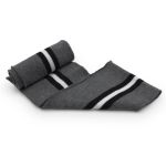 Подвяз (довяз) трикотажный 7.5х80 см, однослойный в полоску, серый/черный/белый