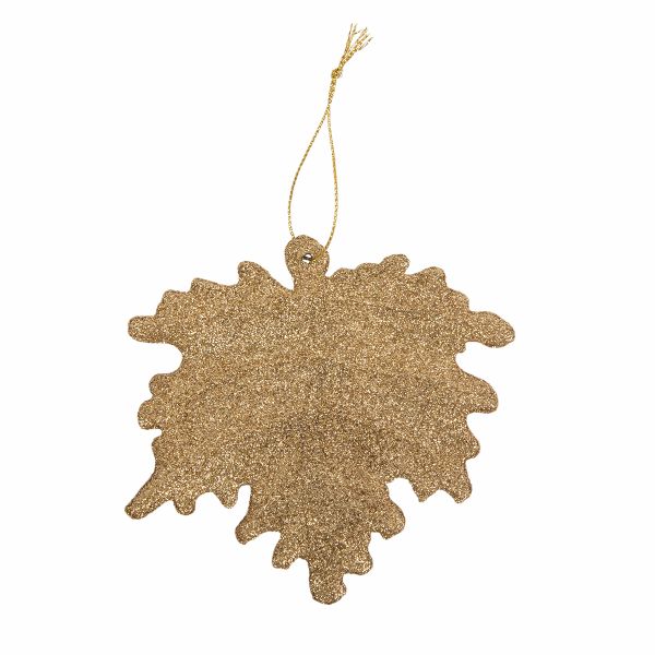 Елочная игрушка, 5 шт, №01 лист (золото), Snoweekon SNW-D151