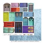 Бумага для скрапбукинга Вокруг меня. Двери и окна 190 г/м², 30.5х30.5 см, 10 шт, 5, Mr.Painter PSR 2607