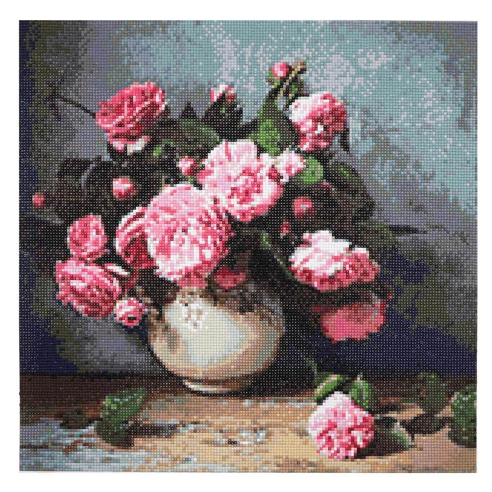 Алмазная (кристальная) мозаика Cristyle, Любимые пионы Т. Карачкова, 40х40см