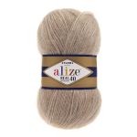 Пряжа Alize (Ализе) Angora Real 40 / уп.5 мот. по 100 г, 430м, 152 бежевый меланж А