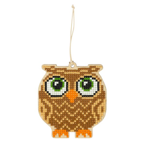 Алмазная (кристальная) мозаика Фрея, Сова, 10х9 см