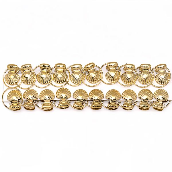 Зажим для штор 33 мм (⌀32-34 мм), с кольцом, 20 шт, золото, Blitz CL-011