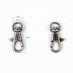 Карабин металл 09 мм (38х13 мм), черн. никель, 10 шт