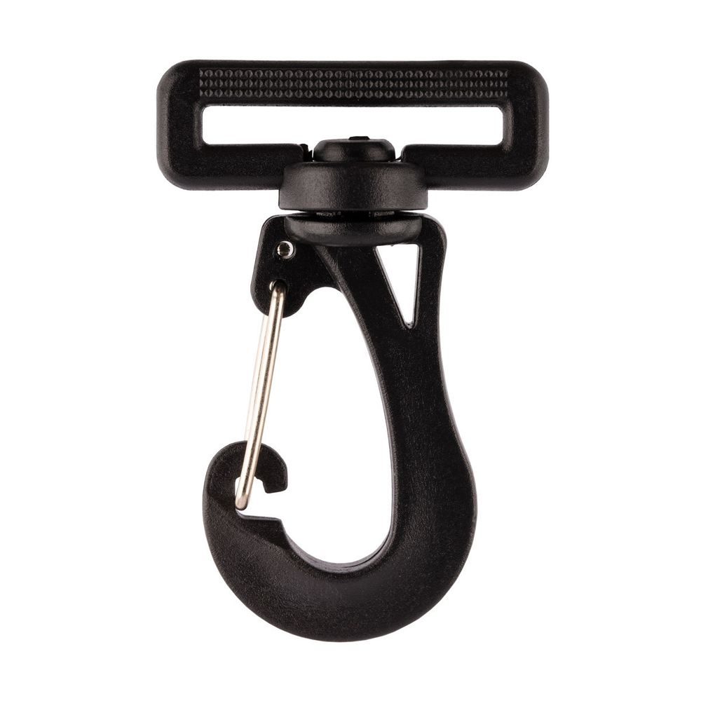 Карабин пластик с металлической застежкой 32 мм, 50 шт, черный, Gamma GHB001