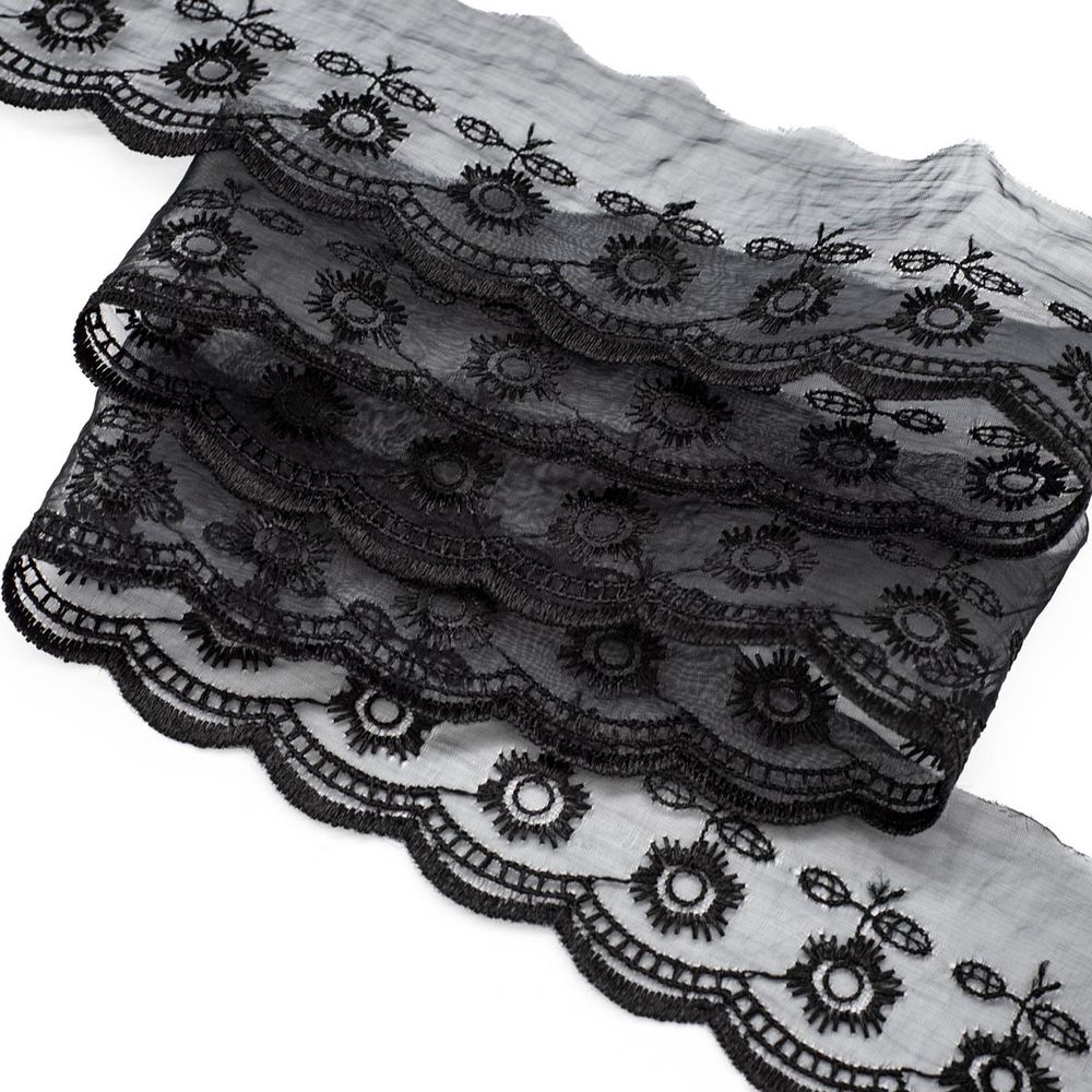 Кружево капроновое 53 мм / 13.71м, цв.черный