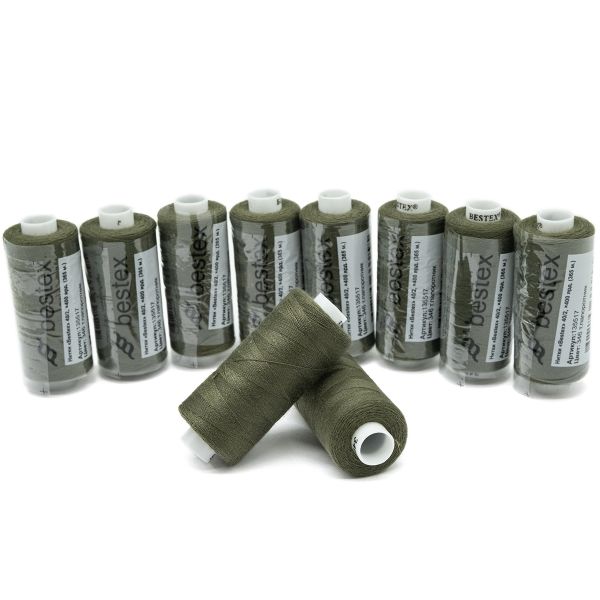 Нитки швейные бытовые Bestex 40/2, 365 м (400 ярд) / 10 кат., 346 оливковый хаки