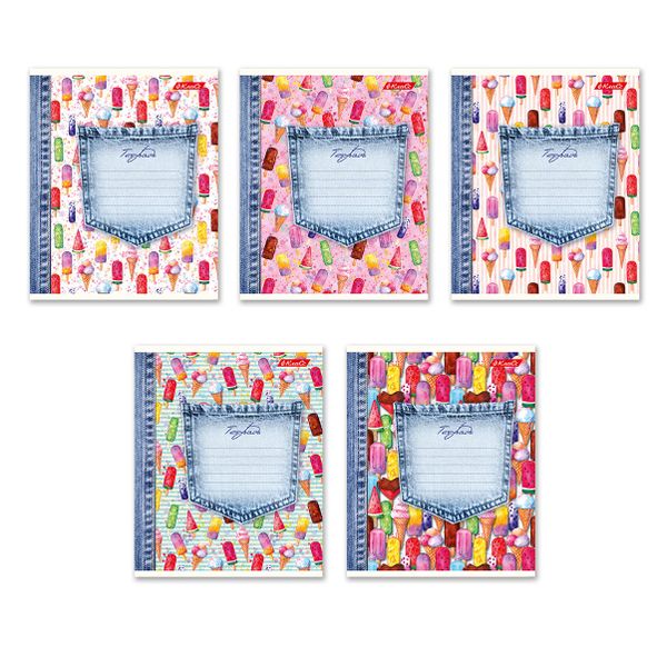 Тетрадь ученическая школьная A5+ 24 л. на скобе 65 г/м², белизна 100% 30 шт, клетка, 000374 Сладкоежка, Светоч 24ТСКд5_1_3_1