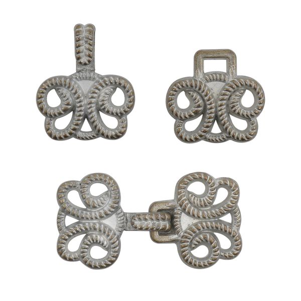 Крючки пришивные декоративные 25х14 мм, white, 10 шт