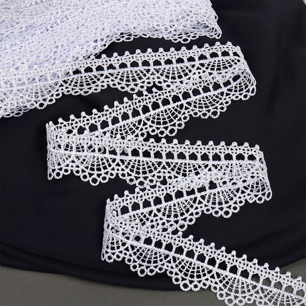 Кружево гипюр (плетёное) 55 мм, TR.8G8218, 4 айвори, 12м, Kruzhevo