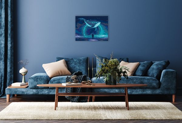 Картина по номерам Фрея PNB/PM-196, Небесный кит, 40х30 см